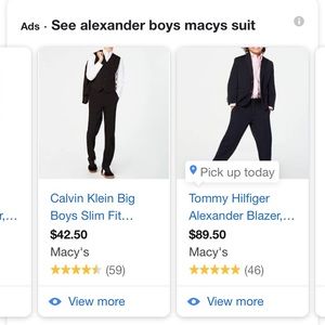 14 Husky Navy Boys suit with shirt and Tie